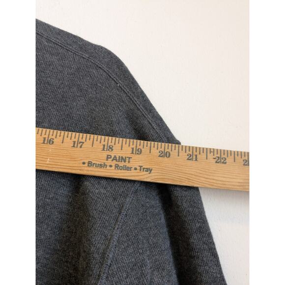 Cremieux Men's Sweater Quarter Zip Gray Brown Elbow Patches High Collar Size L - Picture 4 of 10